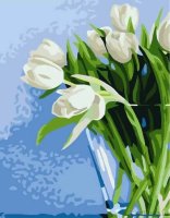 Картина по номерам Букет нежных тюльпанов 30х40 см