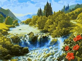 Картина по номерам Бурный поток 