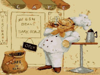 Картина по номерам Повар с чашечкой кофе